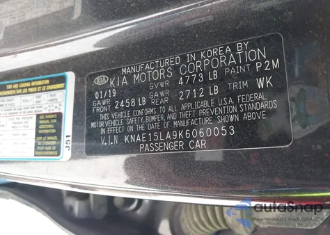 2019 Kia Stinger from USA, damaged, VIN KNAE15LA9K6060053